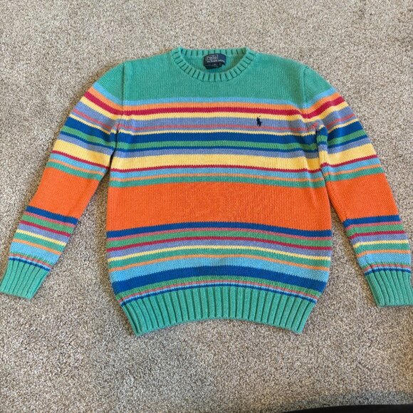 Polo Ralph Lauren Other - Polo Ralph Lauren Knit Sweater Striped Size 7 Colourful Kids Boys
